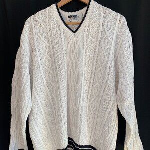 SOLD - DKNY Jeans Baggy V-Neck Sweater: Size M